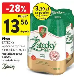 Intermarche Piwo Zatecky wybrane rodzaje oferta