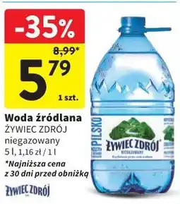 Intermarche Woda źródlana Żywiec Zdrój oferta