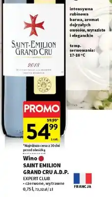 Intermarche Wino Saint Emilion Grand Cru A.D.P. czerwone, wytrawne oferta