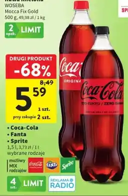 Intermarche Napoje gazowane Coca-Cola, Fanta, Sprite oferta