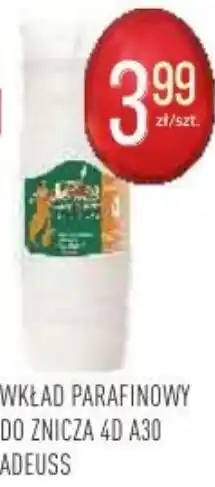 Pokusa Wkład parafinowy do znicza 4d a30 adeuss oferta