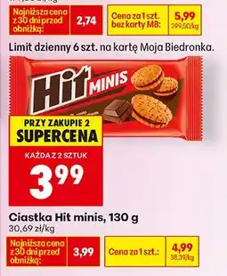 Biedronka Ciastka minis oferta