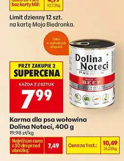 Biedronka Karma dla psa wołowina oferta