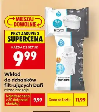 Biedronka Wkład do dzbanków filtrujących różne rodzaje oferta