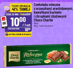 Polomarket Czekolada mleczna z orzeszkami arachidowymi, kawałkami karmelu i chrupkami zbożowymi Choco Charlie oferta