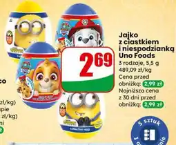 Dino Jajko z ciastkiem i niespodzianką Uno Foods oferta