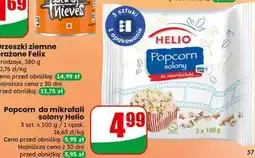 Dino Popcorn do mikrofali solony Helio 3 szt. x 100 g / 1 opak oferta