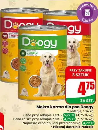 Dino Mokra karma dla psa Doogy oferta