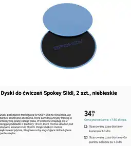 Biedronka Dyski do ćwiczeń Spokey Slidi, 2 szt., niebieskie oferta