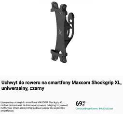 Biedronka Uchwyt do roweru na smartfony Maxcom Shockgrip XL, uniwersalny, czarny oferta