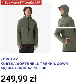 Decathlon KURTKA SOFTSHELL TREKKINGOWA MĘSKA FORCLAZ MT500 FORCLAZ oferta