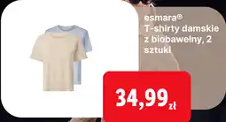 Lidl esmara T-shirty damskie z biobawełny, 2 sztuki oferta