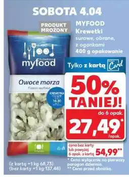 Kaufland MYFOOD Krewetki surowe, obrane, z ogonkami oferta
