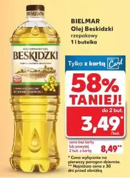 Kaufland BIELMAR Olej Beskidzki rzepakowy 1 l butelka oferta