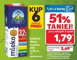 Kaufland ŁOWICZ Mleko łowickie UHT 3,2% tł. 1l opakowanie oferta