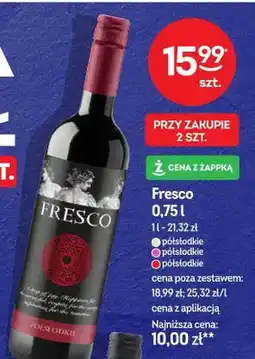 Żabka Wino Fresco półsłodkie czerwone oferta