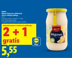 Lidl Majonez klasyczny z żółtkami jaj od kur z wolnego wybiegu oferta