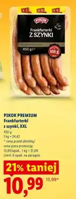 Lidl Frankfurterki z szynki XXL oferta