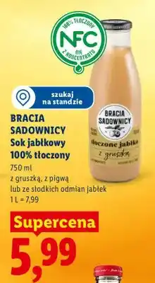 Lidl Sok jabłkowy 100% tłoczony z gruszką, z pigwą lub ze słodkich odmian jabłek oferta