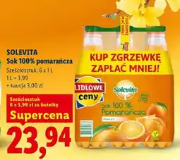 Lidl Sok 100% pomarańcza sześciopak oferta