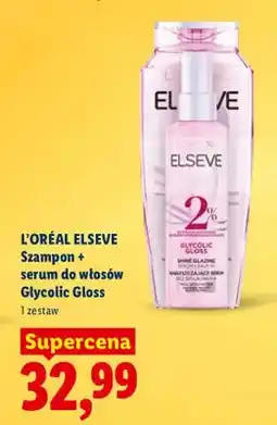 Lidl Szampon + serum do włosów Glycolic Gloss oferta