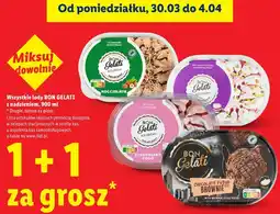 Lidl Wszystkie lody BON GELATI z nadzieniem oferta
