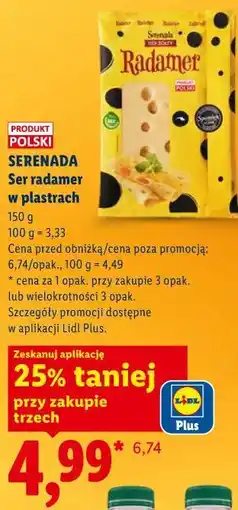 Lidl SERENADA Ser radamer w plastrach oferta