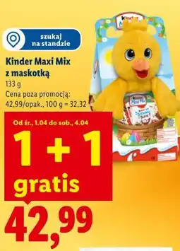 Lidl Kinder Maxi Mix z maskotką oferta