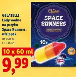 Lidl GELATELLI Lody wodne na patyku Space Runners, wielopak oferta
