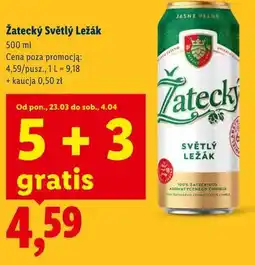 Lidl Žatecký Světlý Ležák oferta