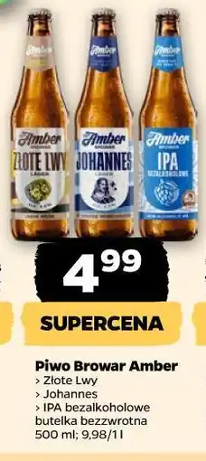 Netto Piwo Browar Amber Złote Lwy Johannes IPA bezalkoholowe oferta