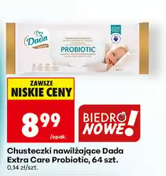 Biedronka Chusteczki nawilżające Dada Extra Care Probiotic, 64 szt oferta