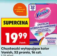 Biedronka Chusteczki wyłapujące kolor Vanish, 32 prania, 16 szt oferta