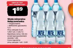Netto Woda mineralna Nałęczowianka niegazowana delikatnie gazowana oferta