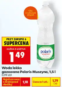 Biedronka Woda lekko gazowana Polaris Muszyna oferta