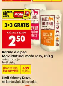 Biedronka Karma dla psa Maxi Natural małe rasy oferta