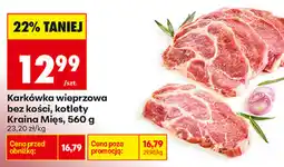 Biedronka Karkówka wieprzowa bez kości, kotlety Kraina Mięs oferta