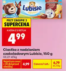 Biedronka Ciastka z nadzieniem czekoladowym Lubisie oferta