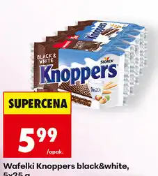 Biedronka Wafelki Knoppers black&white oferta