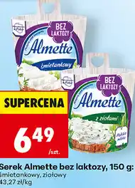 Biedronka Serek Almette bez laktozy, 150 g: śmietankowy, ziołowy oferta