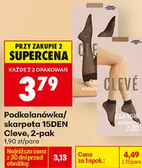 Biedronka Podkolanówka/skarpeta 15DEN Cleve, 2-pak oferta