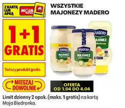 Biedronka WSZYSTKIE MAJONEZY MADERO oferta