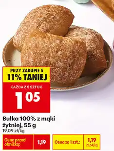 Biedronka Bułka 100% z mąki żytniej oferta