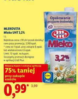 Lidl Mleko UHT 3,2% oferta
