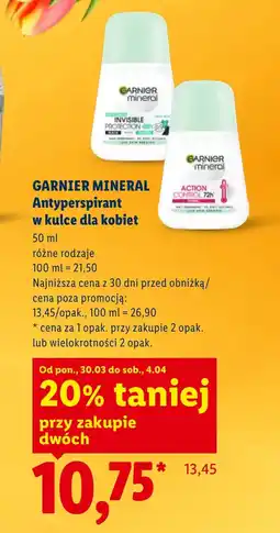 Lidl Antyperspirant Garnier oferta