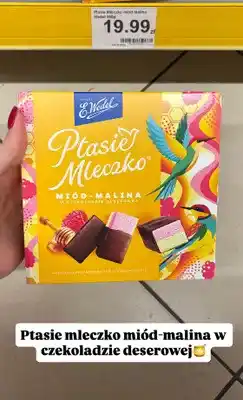 Dino Ptasie Mleczko miód-malina w czekoladzie deserowej oferta