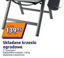 Action Składane krzesło ogrodowe z 7 pozycjami oferta
