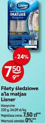 Żabka Filety śledziowe a'la matjas Lisner klasyczne oferta