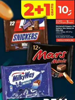 Dealz Mini batoniki Knoppers, Mars, Snickers, Twix, Bounty lub Milky Way różne rodzaje oferta