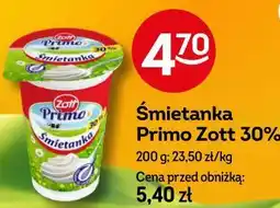 Żabka Śmietanka Primo Zott 30% oferta